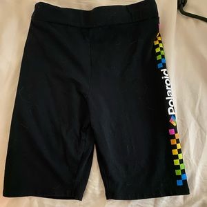 Polaroid biker shorts